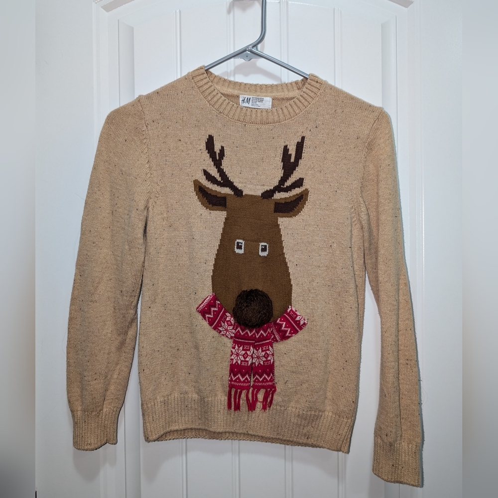H&M Reindeer Sweater Boys 8&10 yr